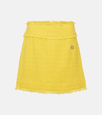 Mini-jupe en tweed de coton mélangé | Dolce&Gabbana
