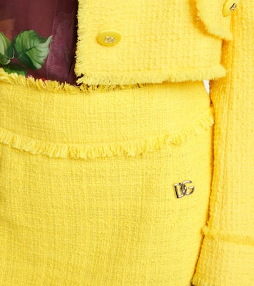 Mini-jupe en tweed de coton mélangé | Dolce&Gabbana