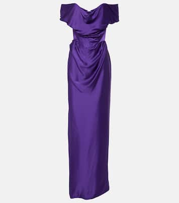Off-Shoulder-Robe aus Satin | Vivienne Westwood