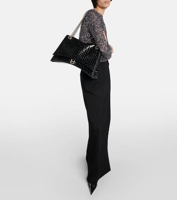 Schultertasche Crush Large aus Leder | Balenciaga