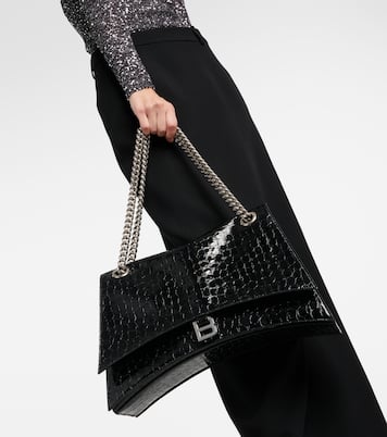 Schultertasche Crush Large aus Leder | Balenciaga