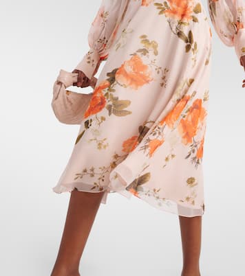 Vestido midi de seda floral | Erdem