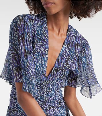 Vivienne leopard-print ruched minidress | Marant Etoile