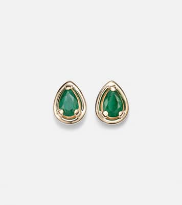 Boucles d'oreilles Birthstone Bonbon en or 14 ct et émeraudes | Stone and Strand