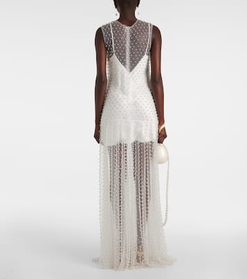 Robe aus Mesh mit Kristallen | Norma Kamali