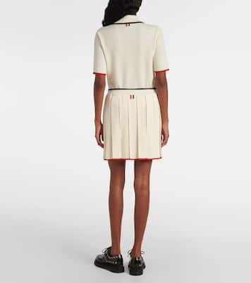 Minifalda en mezcla de lana plisada | Thom Browne