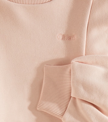 Abito in cotone con volant | Chloé Kids
