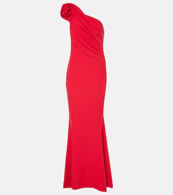 Tanna one-shoulder crêpe gown | Safiyaa