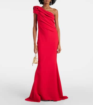 Tanna one-shoulder crêpe gown | Safiyaa