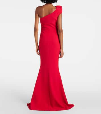 Tanna one-shoulder crêpe gown | Safiyaa