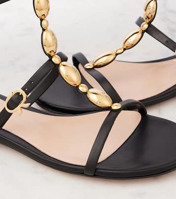 Sandales en cuir à ornements | Gianvito Rossi