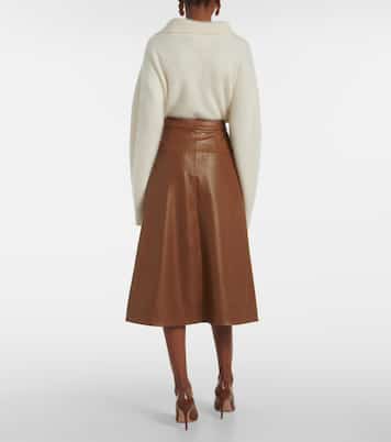 Gonna midi Louise in similpelle | Veronica Beard