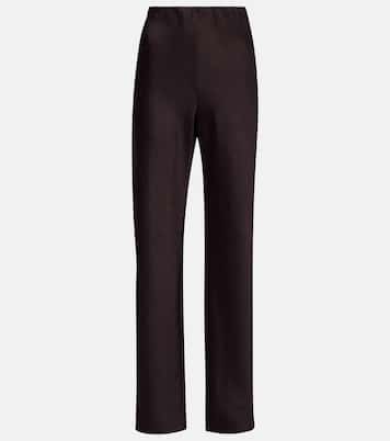Fluid high-rise satin wide-leg pants | Vince