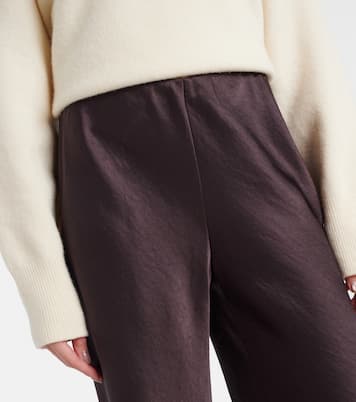 Fluid high-rise satin wide-leg pants | Vince