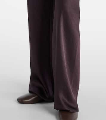 Fluid high-rise satin wide-leg pants | Vince