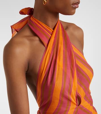 Abito lungo Neree in voile di cotone con stampa | Eres