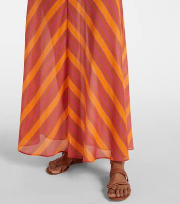Abito lungo Neree in voile di cotone con stampa | Eres