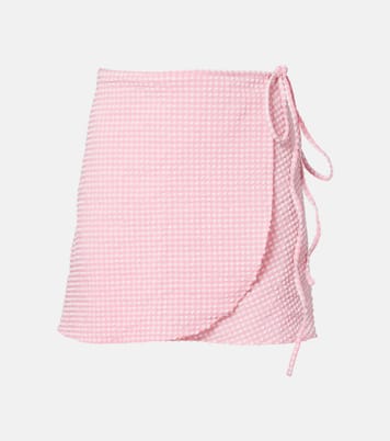 Gingham beach cover-up | Hunza G