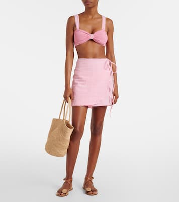 Gingham beach cover-up | Hunza G