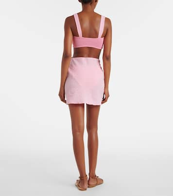 Gingham beach cover-up | Hunza G
