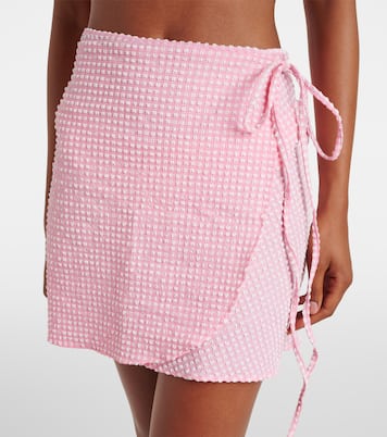 Gingham beach cover-up | Hunza G