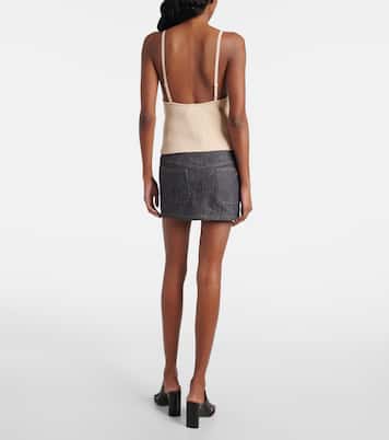 Logo ribbed-knit tank top | Courrèges
