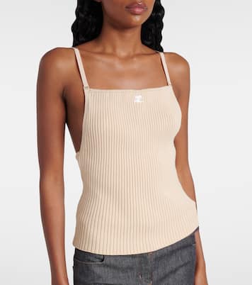 Logo ribbed-knit tank top | Courrèges