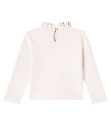 Milah ruffled cotton-blend T-shirt | Donsje