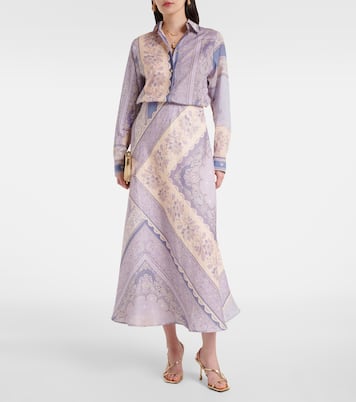 Camisa Lucky de algodón estampada | Zimmermann