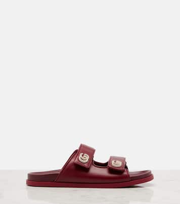Sandalen GG aus Leder mit Kristallen | Gucci