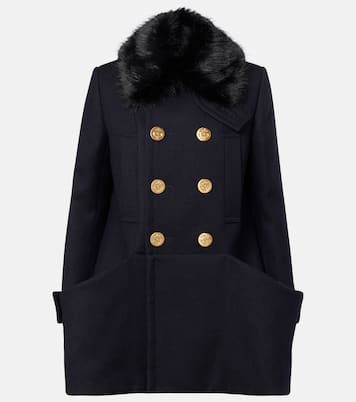 Wool melton coat | Sacai