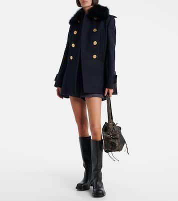 Wool melton coat | Sacai