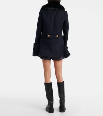 Wool melton coat | Sacai