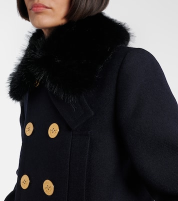 Wool melton coat | Sacai