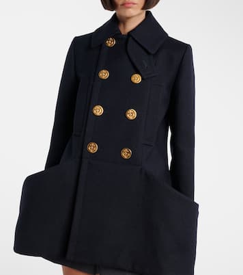 Wool melton coat | Sacai