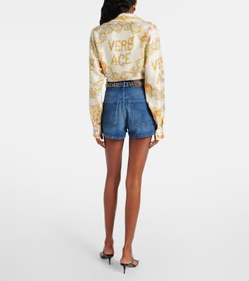 Underwater Barocco crop top | Versace