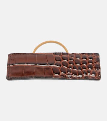 Snake-effect leather hair tie | Jennifer Behr