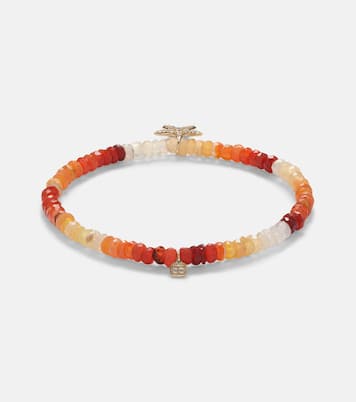 Starfish Small 14kt gold charm bracelet with diamonds | Sydney Evan