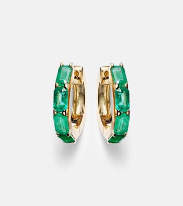 Boucles d'oreilles Hugie en or 18 ct et émeraudes | Shay Jewelry