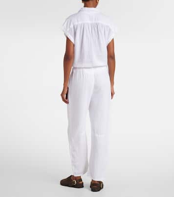 Taylor linen straight pants | Velvet