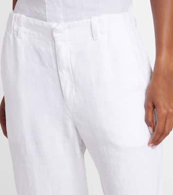 Taylor linen straight pants | Velvet