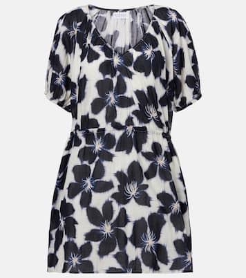 Hazel floral cotton voile minidress | Velvet