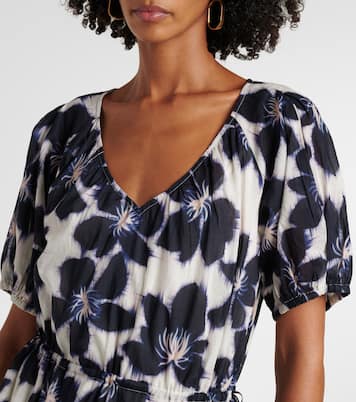 Hazel floral cotton voile minidress | Velvet