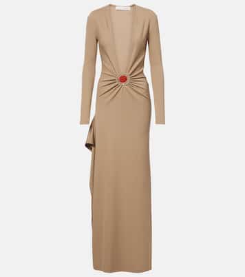 Mineral Stone embellished jersey maxi dress | Christopher Esber