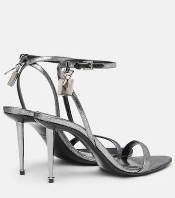 Sandalen Padlock 85 aus Metallic-Leder | Tom Ford