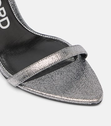 Sandalen Padlock 85 aus Metallic-Leder | Tom Ford