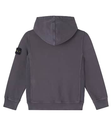 Compass cotton jersey hoodie | Stone Island Junior