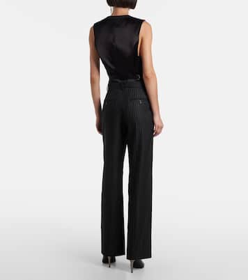 Noanda pinstriped wool-blend straight pants | Isabel Marant