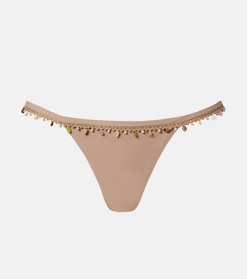 Beach Quartz embellished bikini bottoms | Christopher Esber