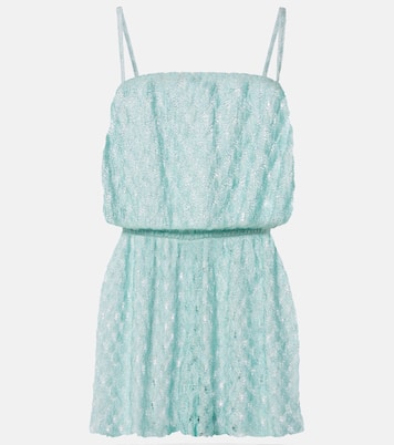 Open-knit lamé romper | Missoni